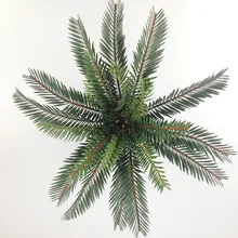 

35-45CM Artificial Plants Green Plastic Palm Tree Fake Shrub Iron Branch Garden Living Room Office Home Decoration Accessories