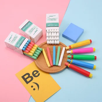 

20 Pcs / Box Korea Colorful Chalk Dust-free Chalk Pen Non-toxic Dust-Free Box Of Chalks For Kids School Stationery Supplies