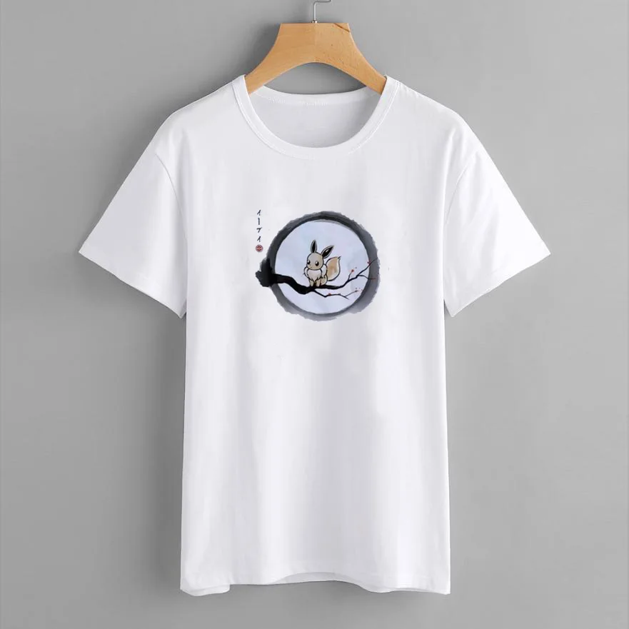 Аниме Harajuku модная женская футболка покемон забавная Snorlax Togepi белка японская футболка Пикачу женские топы Эстетическая одежда
