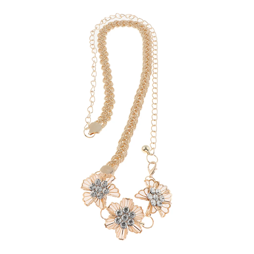 Women Skinny Dress Belt for Ladies Stretch Waistband, Flowers Pattern