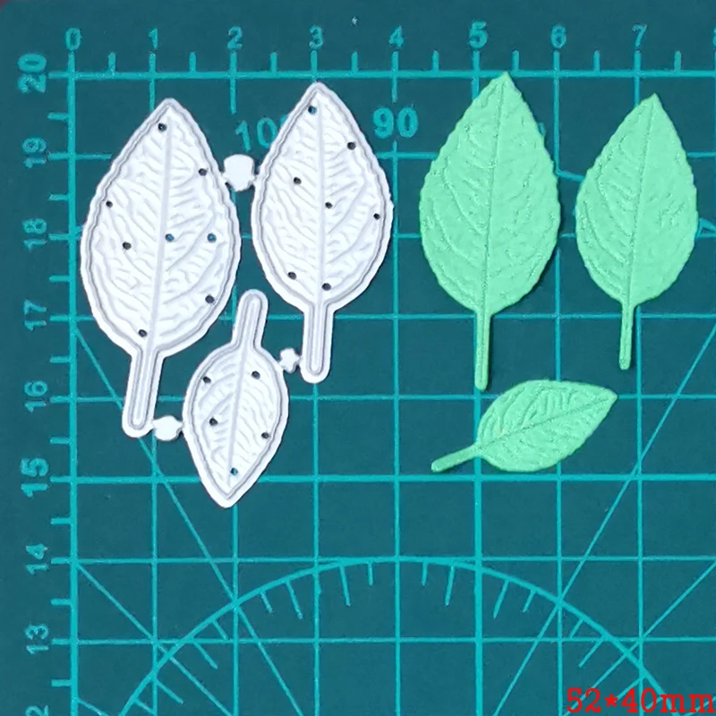 3pcs 잎 금속 절단 다이 공예 칼 블레이드 스크랩북을위한 다이 스텐실 DIY 사진 앨범 카드 장식 템플릿 만들기
