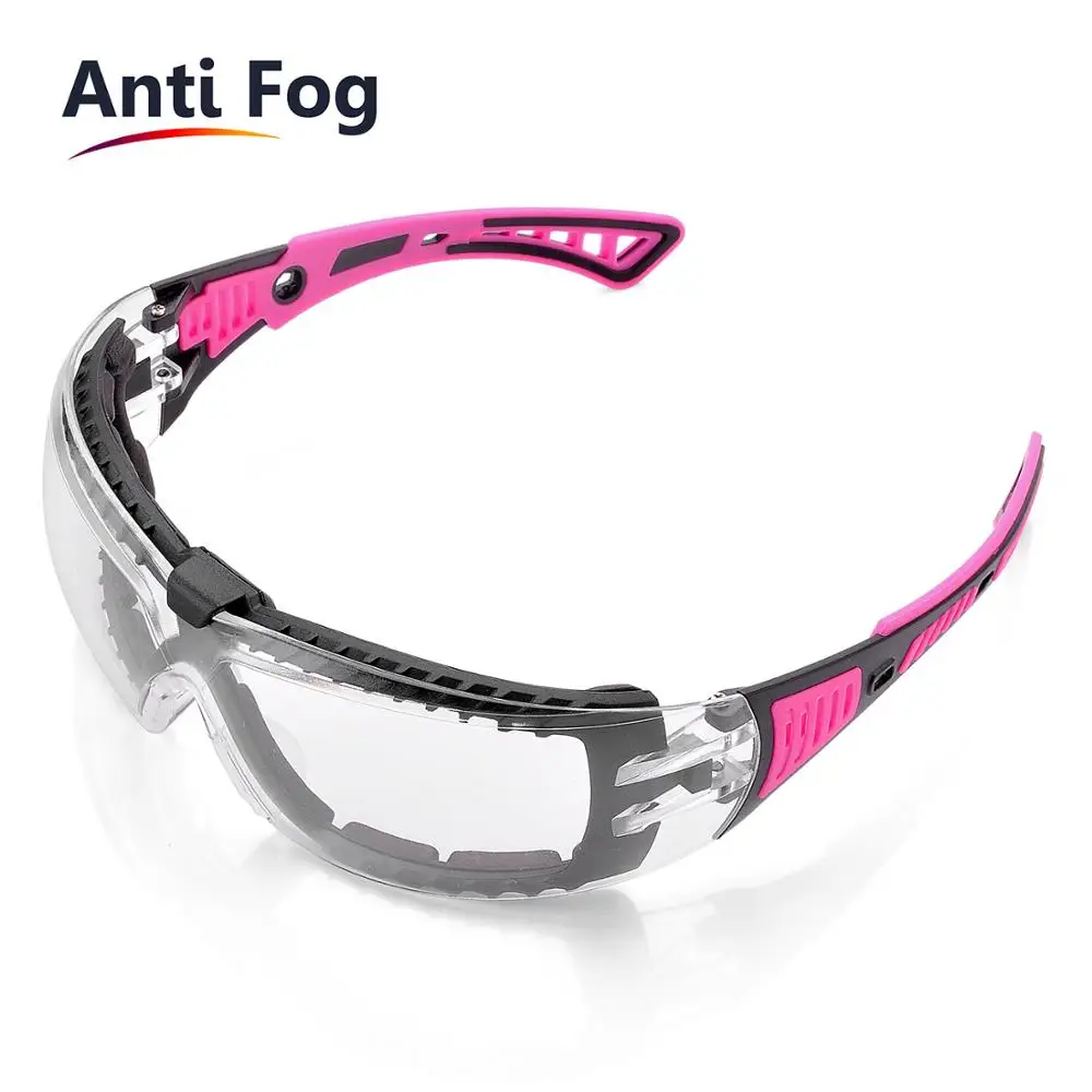 SAFEYEAR Safety Glasses Anti-Shock PC Lens Goggles Splash UV Windproof Riding Protective Working Eyewear Clear For Women&ampMens |