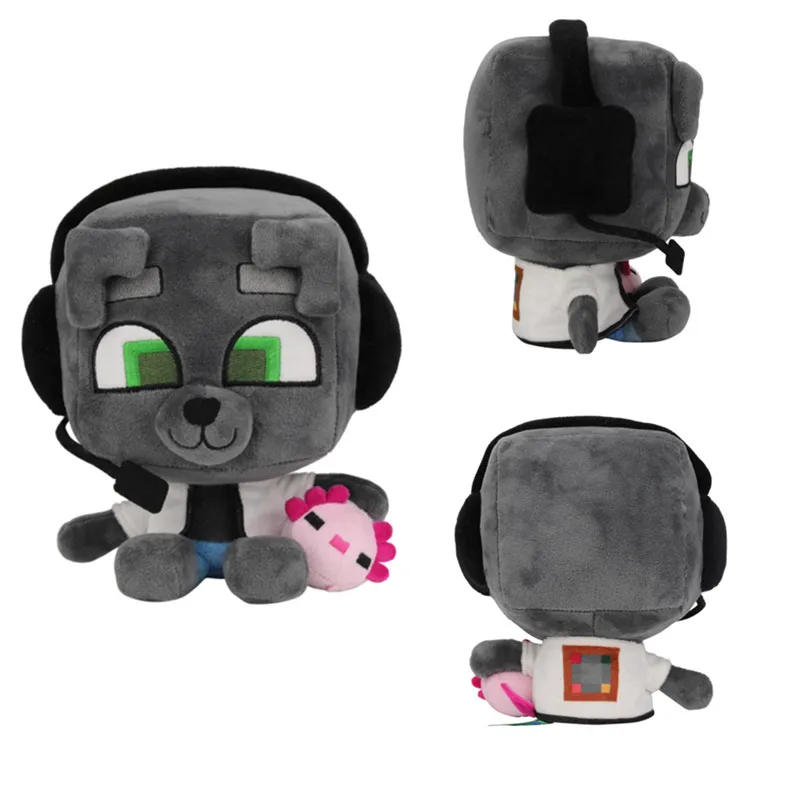 16CM Bobicraft gitd wolf plush Toy Kawaii Game Character Plush Doll Figure Plush Toy Soft Stuffed Animal Birthday Gift for Kids