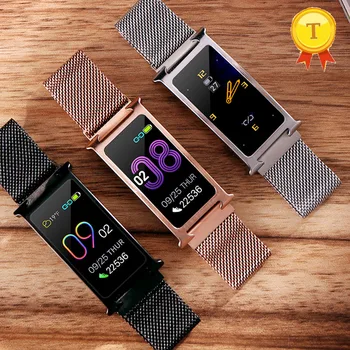 

Steel Belt Business Sports Bracelet Heart Rate Monitor smart Band With Blood Pressure Blood Oxygen Heart rate Sleep Monitor