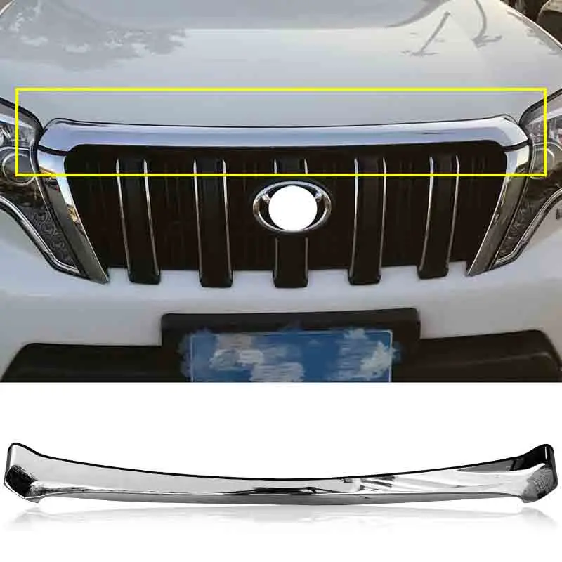 1 шт. для Toyota Land Cruiser Prado FJ150- ABS Хромированная передняя крышка капота trimдекоративная стильные полоски на авто
