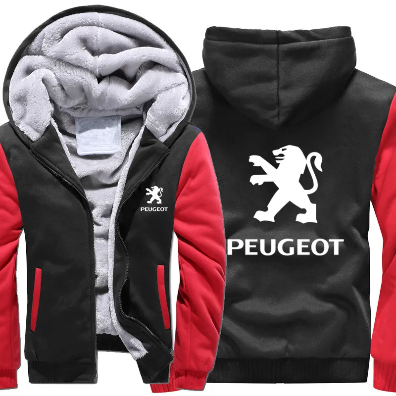 1 S-5XL,, Логотип peugeot, толстовки, зимняя мужская куртка, пуловер, Мужское пальто, повседневная шерстяная подкладка, флисовые толстовки peugeot - Цвет: 1