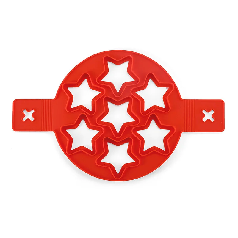 Kelių formų silikoninė keptų kiaušinių forma 7 skylių Nelipnus blynų kepimo aparatas Virtuvė Kepimas Pusryčiai Keptų kiaušinių įrankis Kiaušinio žiedo forma