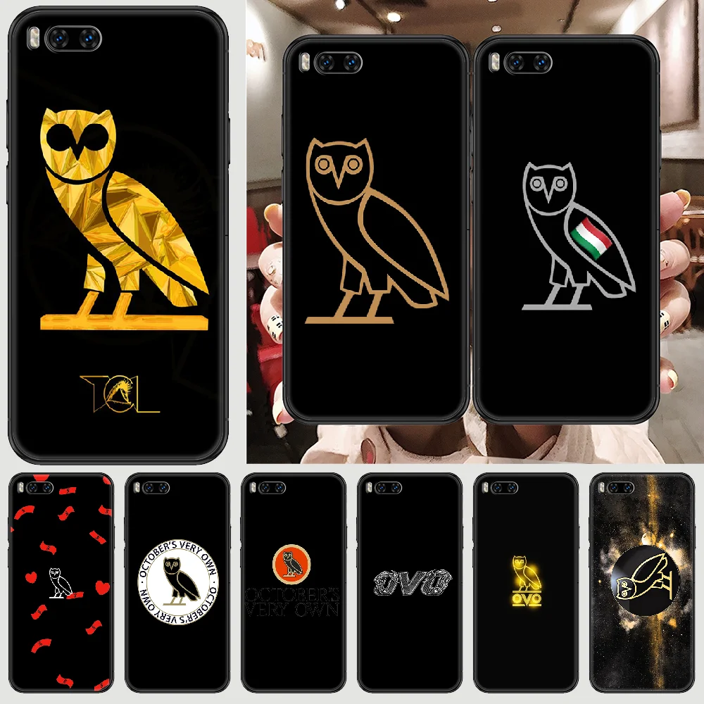 

Luxury OVery Own Owl Brand Phone case For Xiaomi Mi Max Note 3 A2 A3 8 9 9T 10 Lite Pro Ultra black fashion cell cover tpu prime