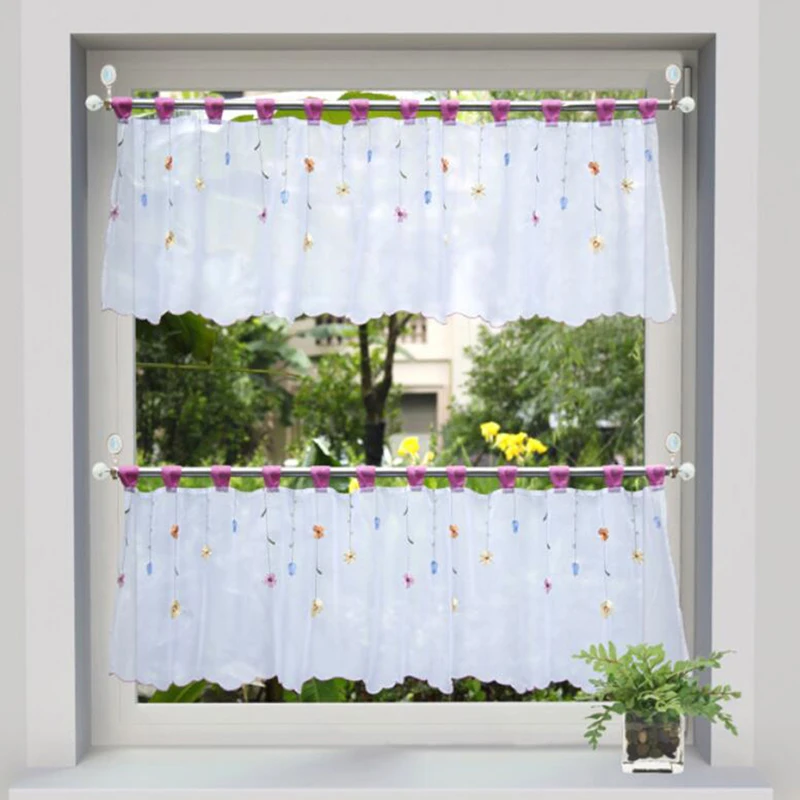 

Window Valance Customize Light Shading Curtain Kitchen Cabinet Door British Half-curtain Embroidered Curtain