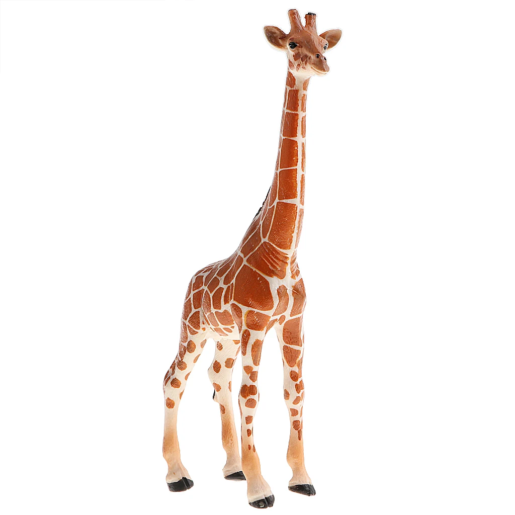 2pcs Realistic Giraffe Figurines, Plastic Wildlife Animal Figures, Easter Eggs Cake Toppers Birthday Gift
