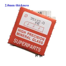 Плоские часы из минерального стекла, кристаллы, ассортимент, толщина 2,0 мм, 200 штук, размер 16,1-40 мм