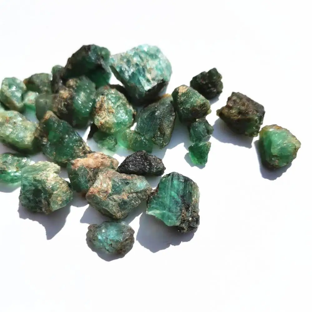 Natural Rough emerald Stones Raw gem stone for collection 6