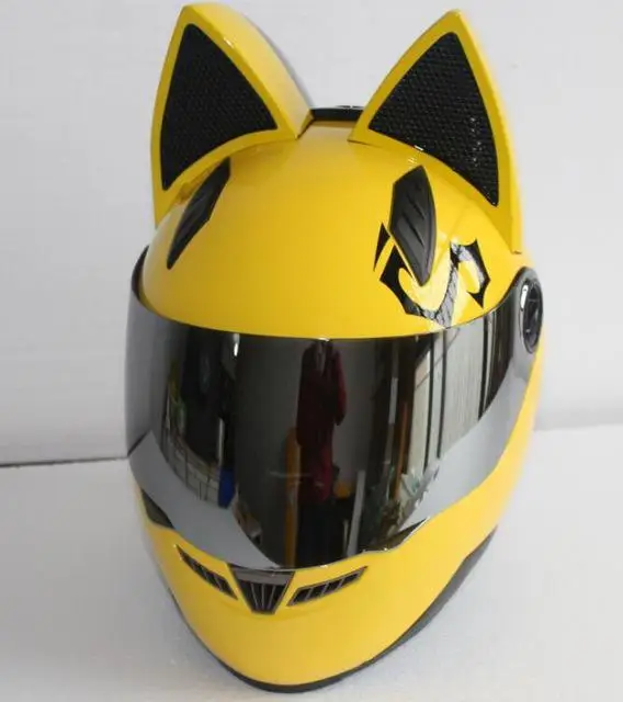 NITRINOS кошачий шлем мотоциклетный шлем беговые мужчины и женщины гоночный шлем четыре сезона анти-туман весь-над кошачьим ушным шлемом - Цвет: as picture 11