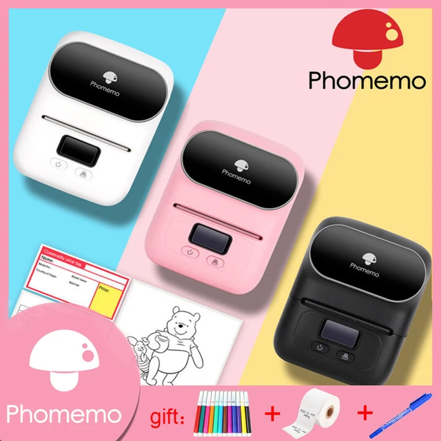 Phomemo T02 Portable Mini Wireless Thermal Pocket Printer With Colorful  Stickers Use For Diy,journal Sticker Impresora Termica - Printers -  AliExpress