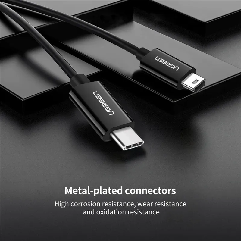 Ugreen USB C to Mini USB Cable Thunderbolt 3 Mini Type C Adapter for MacBook pro MP3 Player Digital Camera HDD Type-c Cable usb charging cable,usb extension cable,usb connector adapter,usb cable