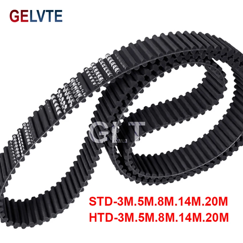 

RubRubber D8M Double-Sided Tooth Synchronous Belt Double-Sided DA8M HTD Tooth Transmission Belt