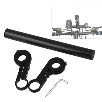 

Carbon Tube Bicycle Handlebar Extender Mount Mountain MTB Bike Cycling Headlight Bracket Lamp Bicycle Holder Accessories