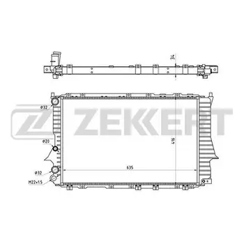 

Radiator cooling. Dv. Audi 100 90-A6 94 ZEKKERT mk-1023