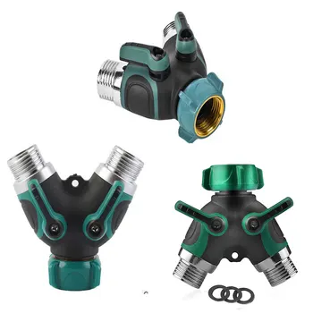 

Garden Tap 2 Way Tap The Y-Connector Garden Hose 2 Way Connector Adapter High Quality Plastic, Zinc Alloy Materials 1PCS Home