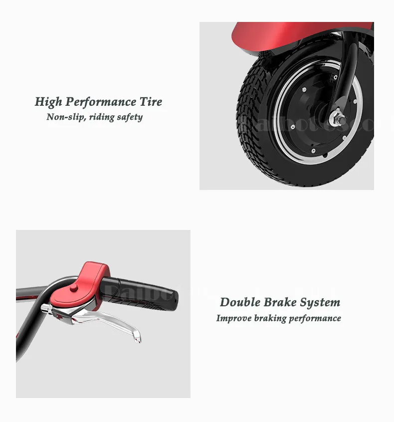 Daibot Electric Scooter Adults Three Wheel Electric Scooters Quick Charge 10 inch 36V 600W Electric Skateboard Scooter With APP  (33)