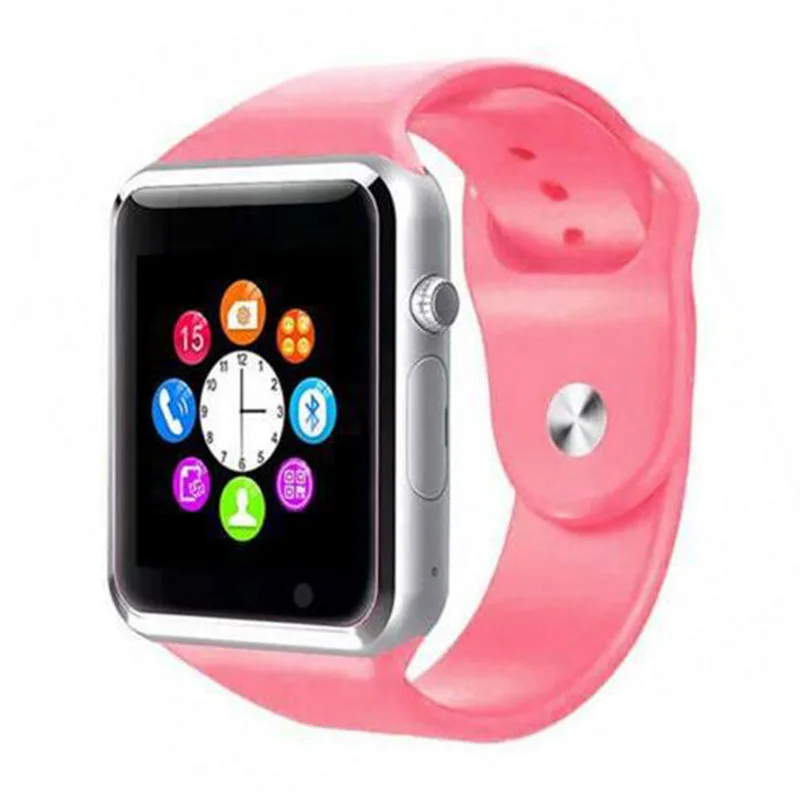 Смарт часы Smartwatch A1 GT08 Android телефонный звонок Relogio 2G GSM SIM TF карта камера для IPhone samsung HUAWEI PK B57 DZ09 V8 U8 - Цвет: PINK