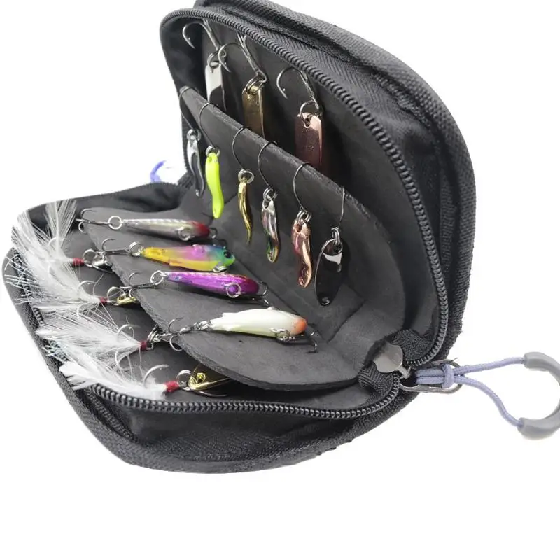 

Mini Waterproof Portable Nylon Sequins Fishing Lure Baits Hooks Tackle Bag