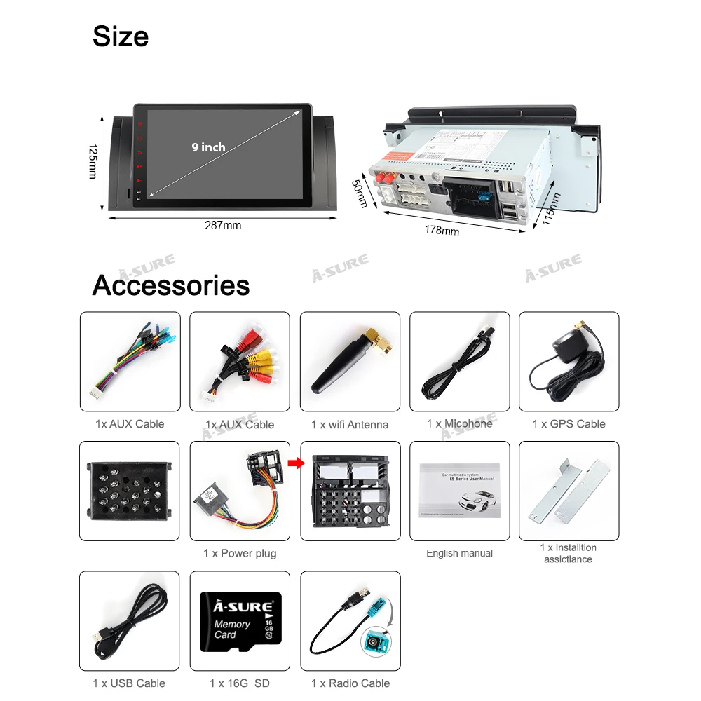 Cheap A-Sure 2 Din Android 9.0 Radio GPS DVD Player Navigation For BMW X5 M5 E39 E53 E38 5er 7er DAB+ WiFi Car Auto Radio 32GB ROM 33 Cheap A-Sure 2 Din Android 9.0 Radio GPS DVD Player Navigation For BMW X5 M5 E39 E53 E38 5er 7er DAB+ WiFi Car Auto Radio 32GB ROM 33