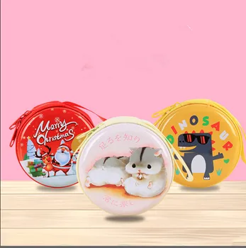 

Cute Round Coin Purse Key Wallet Mini Storage Bag Earphone Cartoon Case For Children Women Small Lovely Zipper Pocket Bag