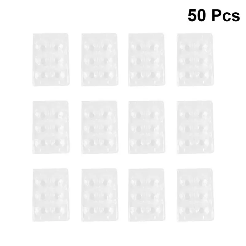 Lot de 50 boîtes à œufs en caille pour œufs de caille 12/15/18 grilles en PVC porte-œufs transparents avec couvercle Boîte de rangement pour réfrigérateur 12 grilles. 