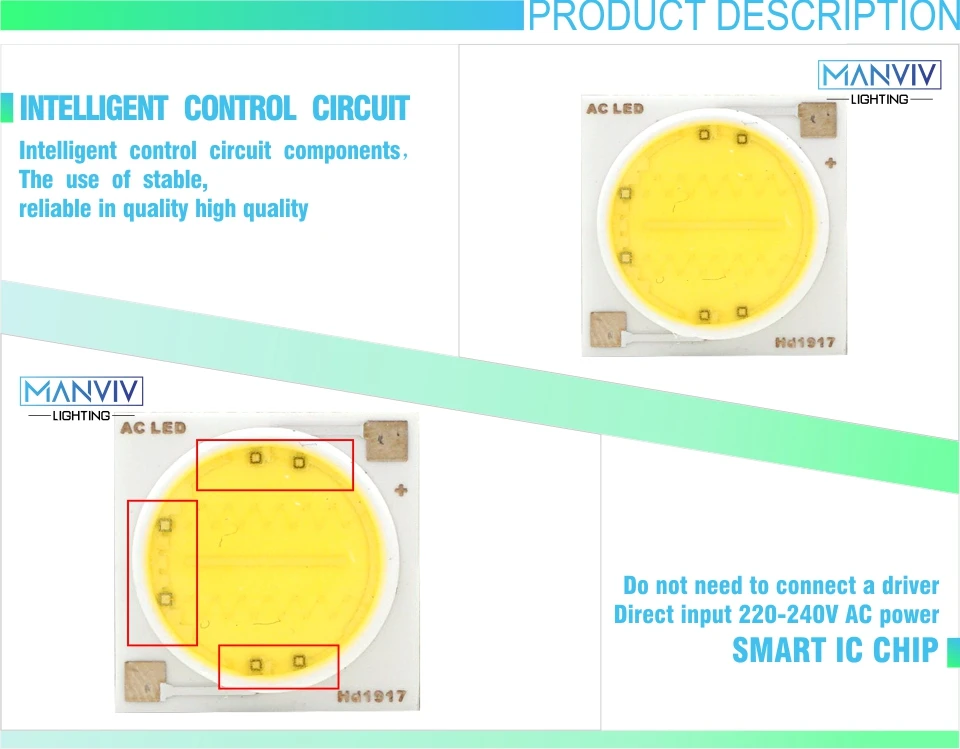 10 шт. светодиодный светильник-чип COB Smart IC 3 Вт 5 Вт 7 Вт 9 Вт 12 Вт 15 Вт 18 Вт 20 Вт 30 Вт 50 Вт 220 в 230 В светодиодный светильник IP65 светодиодный DIY для наводнения светильник