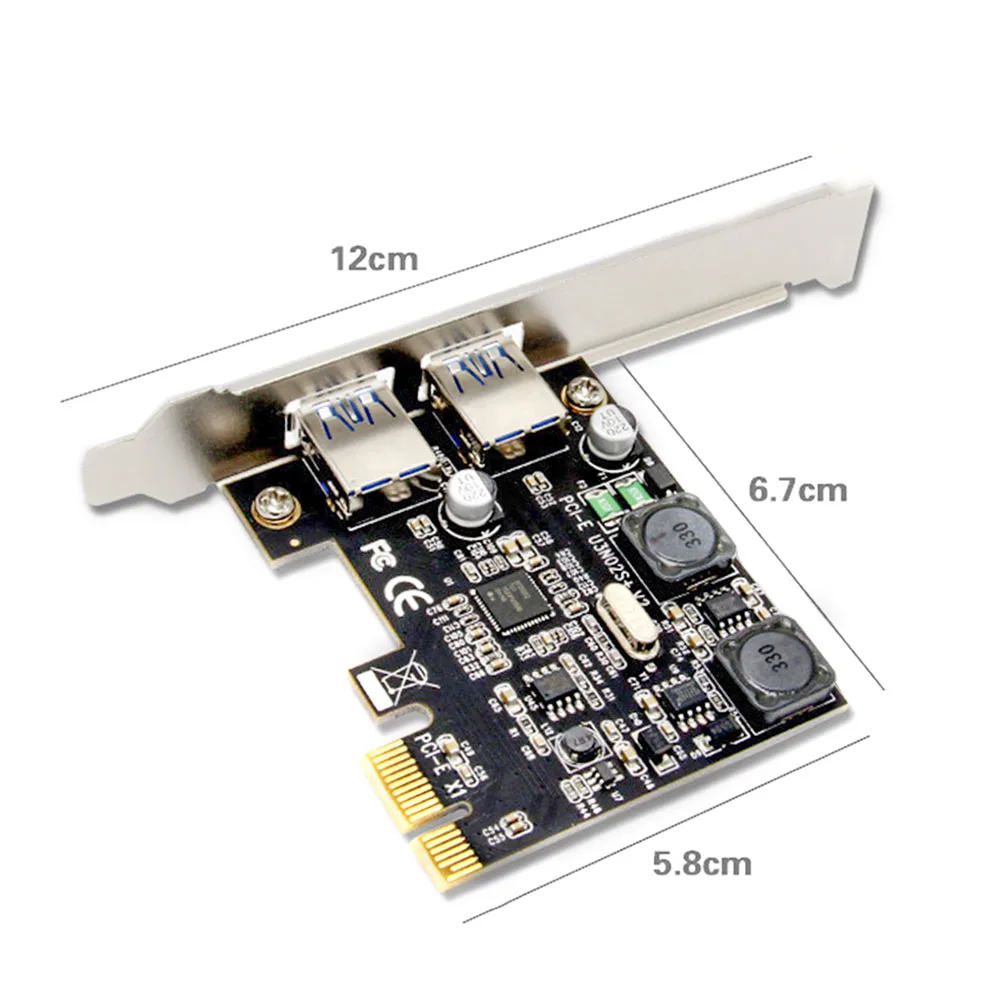 Прочный для настольного компьютера Поддержка 5 Гбит/с USB 3,0 супер быстрый 2 порта PCI Express Разъем карты расширения легко наносится автономным питанием