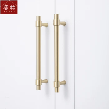 

Nordic Metal Cabinet Pure Copper Brass Handle Drawer Cabinet Wardrobe Door Handle Cabinet Door Gold Handles for Furniture