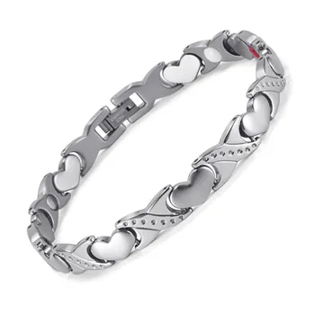 

Titanium Magnetic Bracelet Germanium Negative Ion FIR Romantic Style Gift Women Men Bracelets