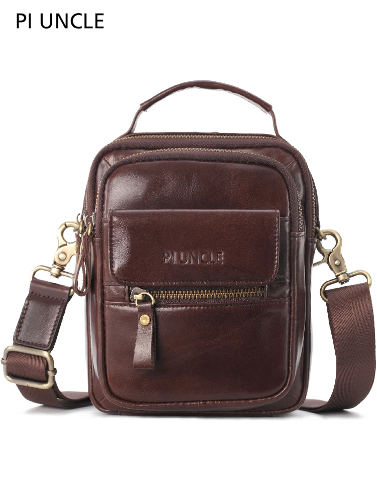 Piuncle Brand design Crossbody Bags For Men Cow Leather Small Travel Messenger Shoulder Handbag Genuine Luxury |