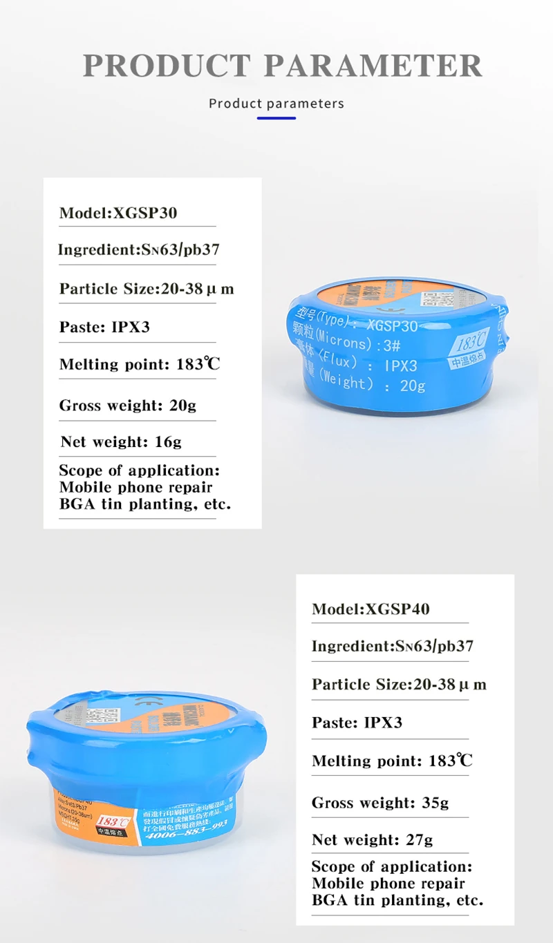 gouging rod MECHANIC Solder Paste Flux XGZ40 Melting Point 183 Tin Soldering Flux Welding Paste for SMD SMT BGA Rework Tools aluminum flux core wire