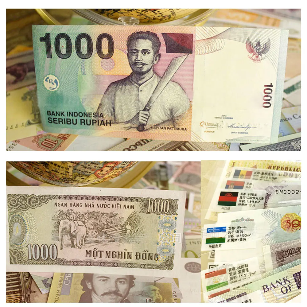 52 шт./компл. копия UNC реальные оригинальные банкноты с красным конвертом World Note