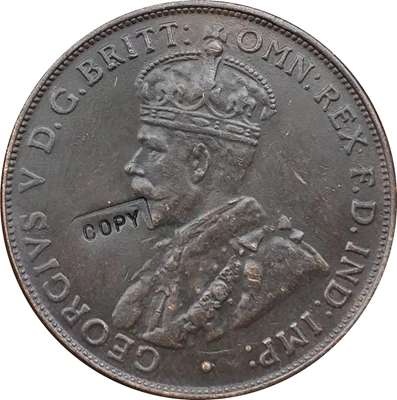 

Australia Double face One Penny Coin Copy 100% coper