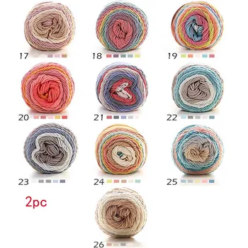 

2pc Natural Soft Silk Milk Cotton Yarn Thick Yarn Knitting Lover Scarves Knitting Wool Crochet Yarn Weave Thread DIY Sweater