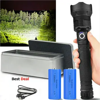 

USB Rechargeable 120000 lumens xhp70.2 most powerful LED Flashlight USB Zoom torch Hunting Lamp Hand Light