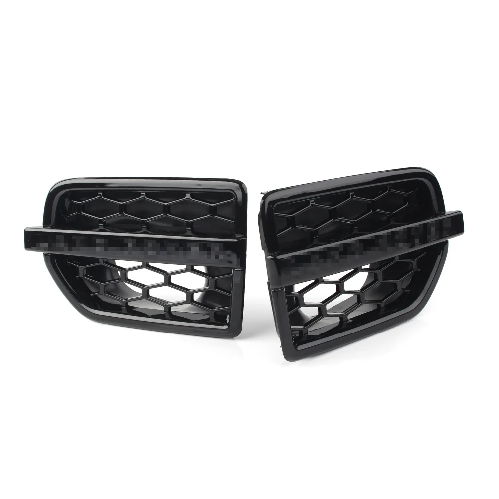 2x For Land Rover LR4 Car Side Grille Air Intake Fender Vents Grill in Santorini 2010-2015 Gloss Black
