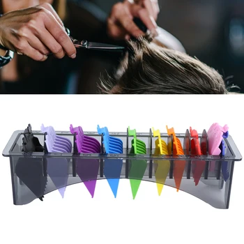 

Hairbrush Guide Comb Set Attachment Clipper Spare Parts Colorful Trimmer Comb Hair Cutting Tools Professional Hair Comb