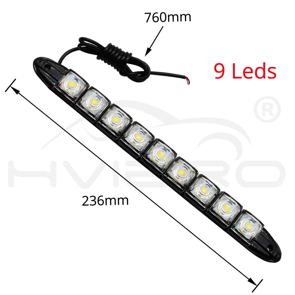Hviero Car Styling COB DRL Fog Light Flexible Silicone white Daytime Running Lights Auto Led HeadLamp IP67 Waterproof 10w Bright Led car styling