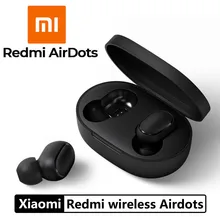 Original Xiaomi Redmi Airdots Mi Handsfree Earphone TWS Wireless Earbuds Bluetooth Headphone Fone Noise Reduction Tap AI Control