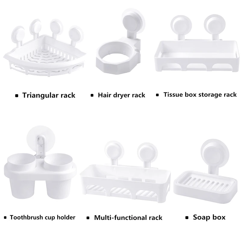 6 комплектов украшения аксессуары для ванной набор присосок угловая полка для душа настенная сушилка для волос полка для ванной комнаты