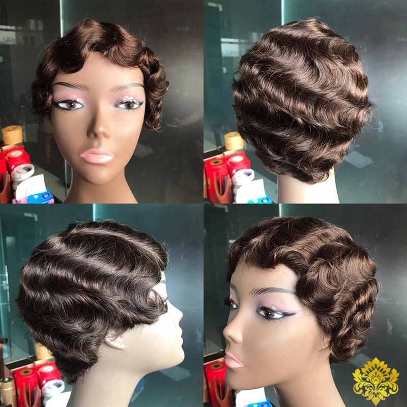 short human hair wig for black women 1