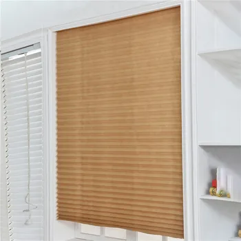 baratas Cortinas Autoadesivas Plissadas Meio Blackout Cortinas Para Cozinha, Banheiro, Varanda, Cortinas Para Café / Janela De Escritório