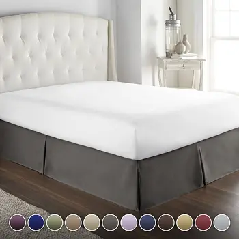 

Hotel Luxury Bed Skirt/Dust Ruffle 1800 Platinum Collection-/14 inch Drop/Wrinkle & Fade Resistant, Top Quality Linens