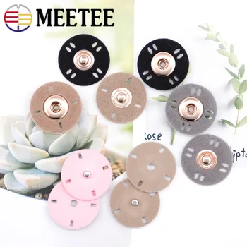 

50pcs 21/23/25mm Color Flocking Hand-sewn Metal Snap Button for Fur Coat Invisible Buttons DIYcloth Covered Snap Decor Buckle