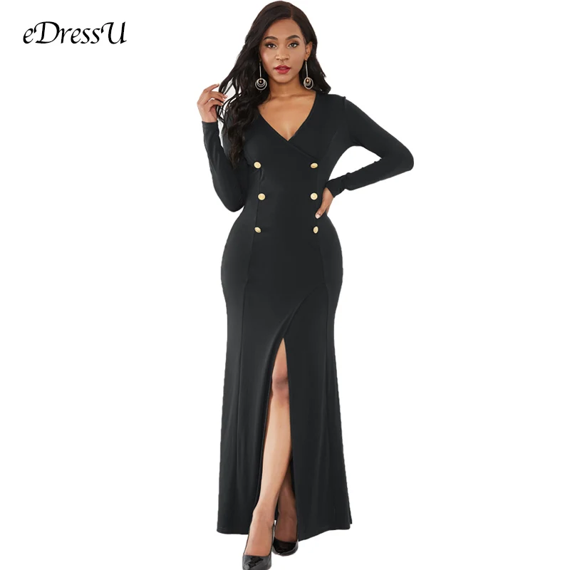 

Вечернее платье Vestido de Fiesta, облегающее формальное платье с разрезом на пуговицах, длинное платье на выпускной, сексуальное элегантное Клубное платье макси, LMT-5238