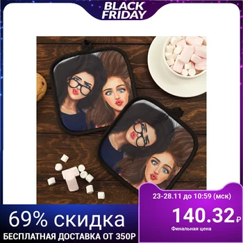 

Kitchen. set 2 ave. Ethel Love Life "Selfie", prikh. 17 * 17 cm - 2 pieces, p / e 100%